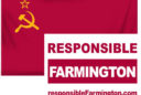 "Responsible Farmington" Sign over Soviet Flag